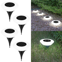 Solar-Bodenleuchte mit 14 LEDs und 360°-Bodenbeleuchtung – 4er-Set