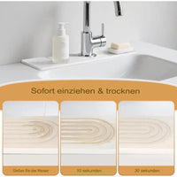 Saugstarke Steinmatte für Küche & Bad – Stilvoll, sauber und langlebig (2-teiliges Set)
