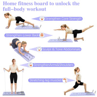 Faltbares Multifunktions-Fitnessboard mit Widerstandsbändern