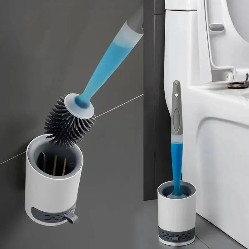 Silikon-Toilettenbürste mit Seifenspender – Hygienisch und Ohne Kontakt