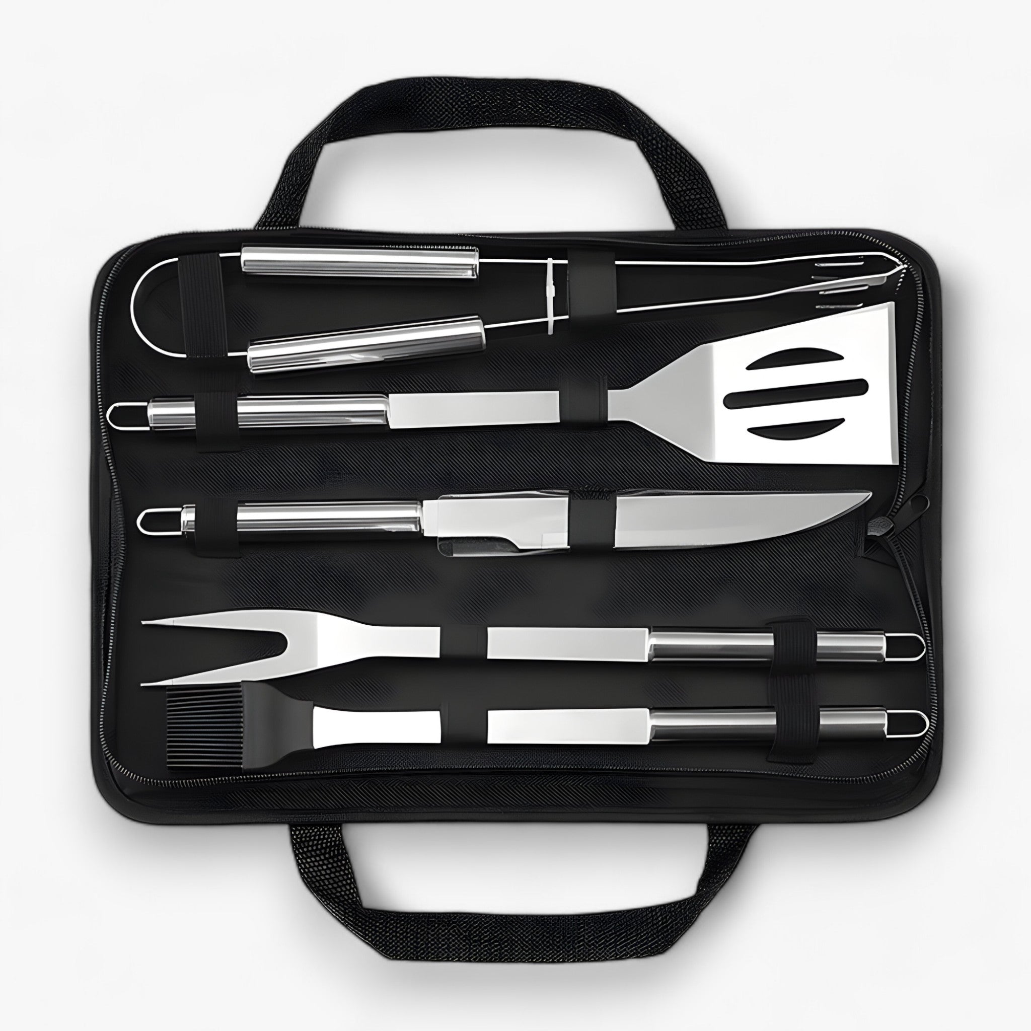 Edelstahl-Grillbesteck-Set mit Tragetasche – 3-teilig oder 5-teilig