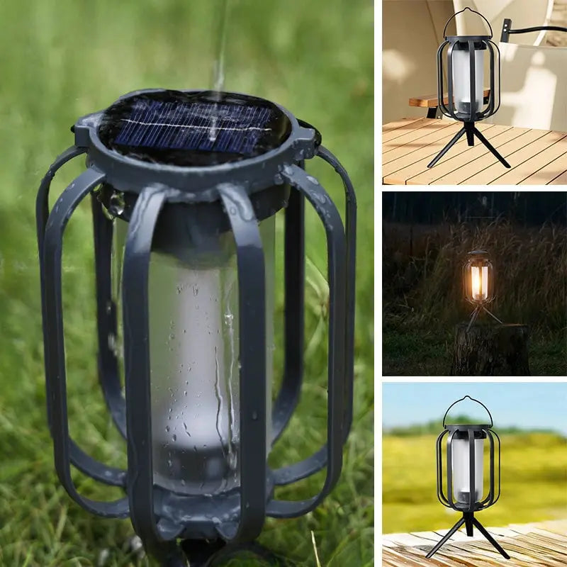 Solar Laterne mit 4 Einstellungen – Ideal für Camping & Gartenpartys