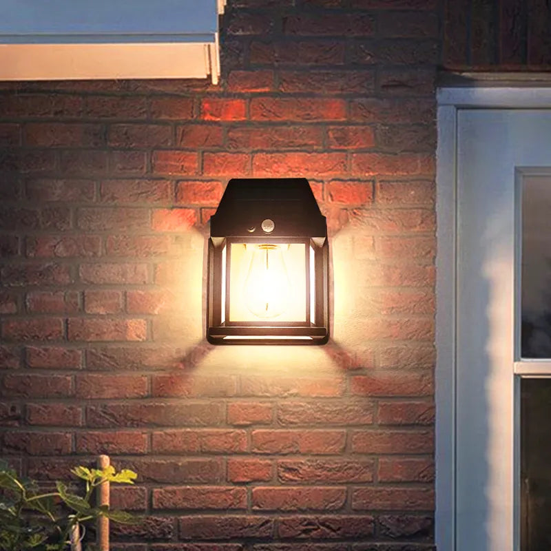 Solar-Laternenwandleuchte mit Bewegungsmelder – 2er-Set