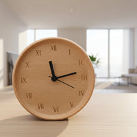 Wecker aus Buchenholz – Leises Uhrwerk, Minimales Design