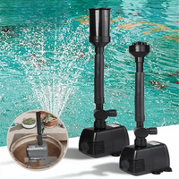 Gartenbrunnen-Pumpe mit 12 LED-Leuchten