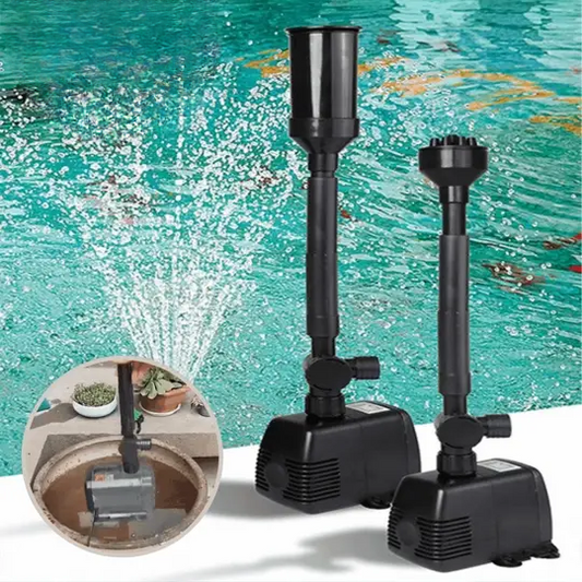 Gartenbrunnen-Pumpe mit 12 LED-Leuchten
