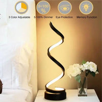 Spiral-LED-Tischlampe – Dimmbar mit Touchsteuerung