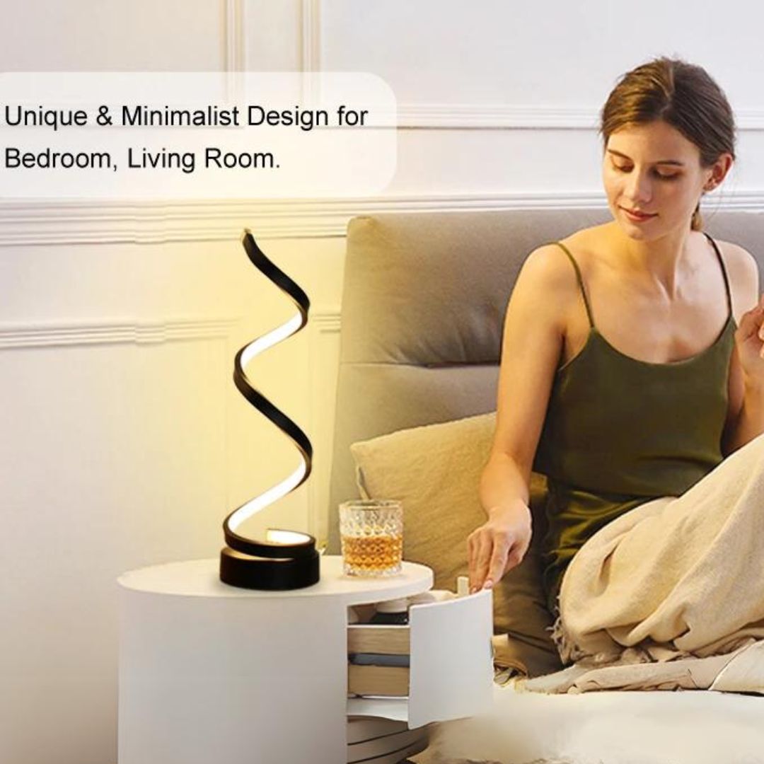 Spiral-LED-Tischlampe – Dimmbar mit Touchsteuerung