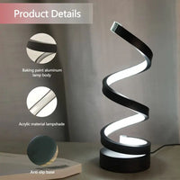 Spiral-LED-Tischlampe – Dimmbar mit Touchsteuerung