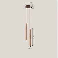 Travertin-LED-Pendelleuchte – Minimalistischer Wabi-Sabi-Stil, Warmweiß