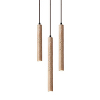 Travertin-LED-Pendelleuchte – Minimalistischer Wabi-Sabi-Stil, Warmweiß