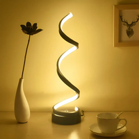 Spiralförmige LED-Tischlampe mit Dimmer – Modernes Design 19W
