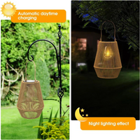 Handgewebte Solar-Gartenlaterne – Wasserdichtes Rattan-LED-Licht