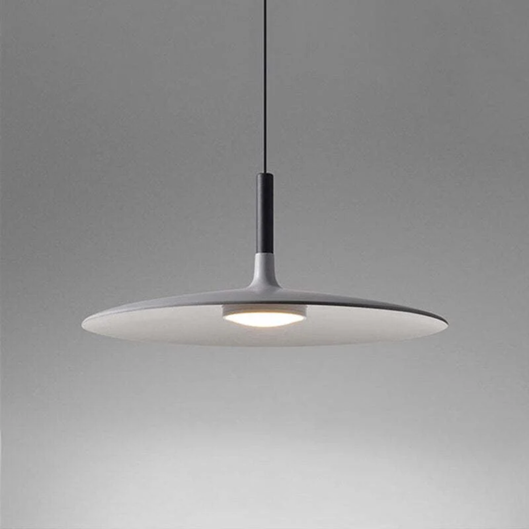 Moderne Weiße Metall-Hängeleuchte – LED, Höhenverstellbar