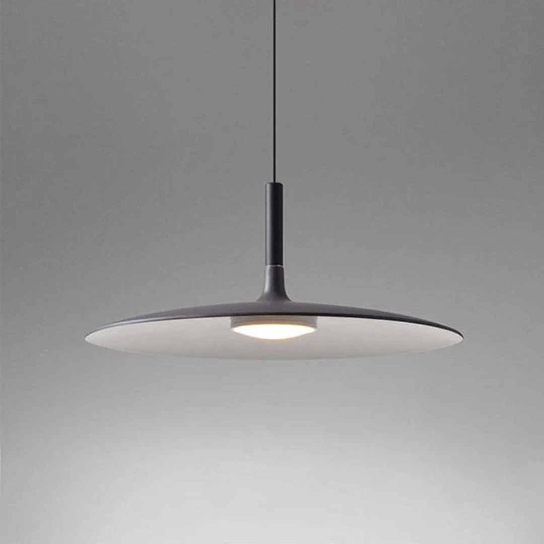 Moderne Weiße Metall-Hängeleuchte – LED, Höhenverstellbar