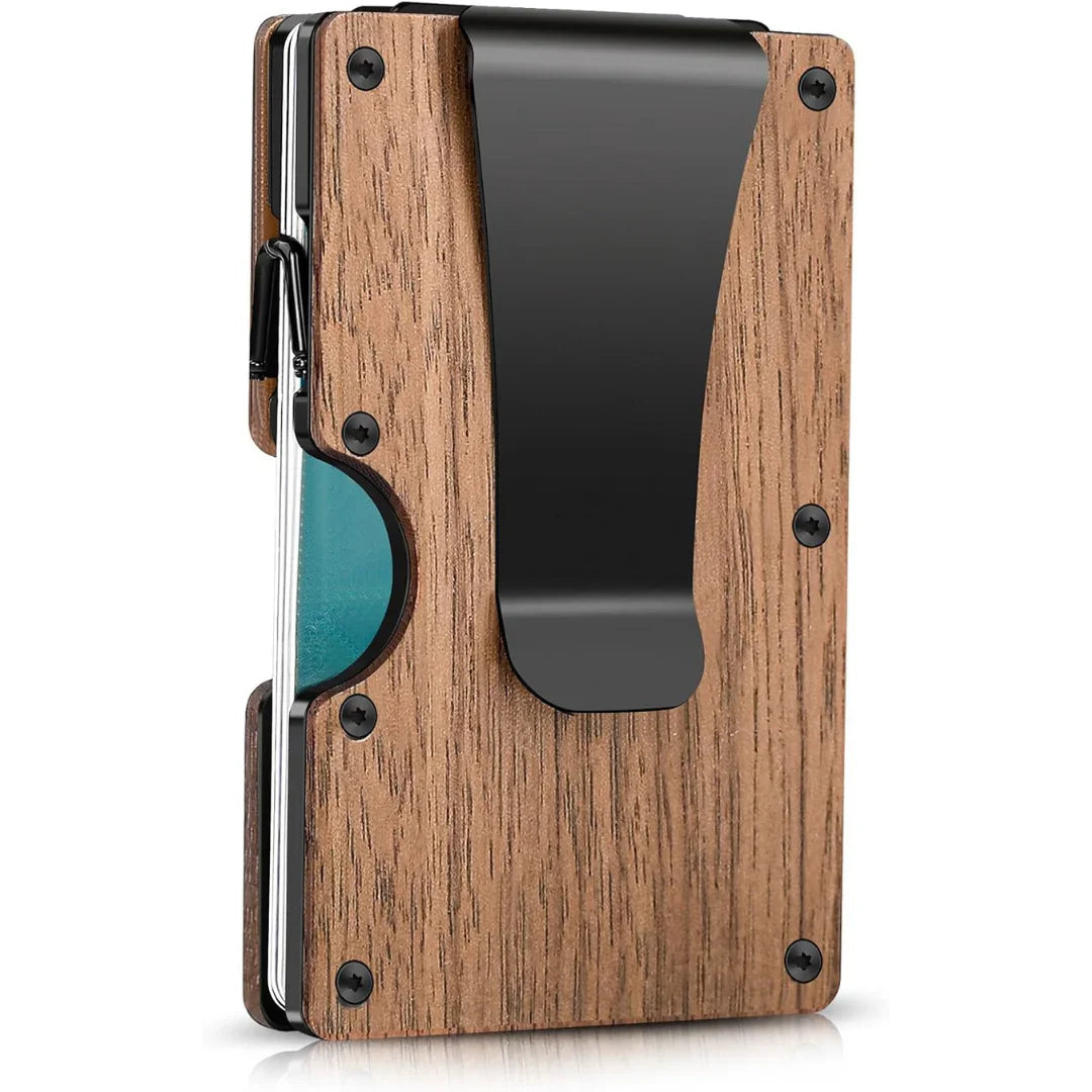 Schlanker Kartenhalter mit Geldclip – RFID-Schutz