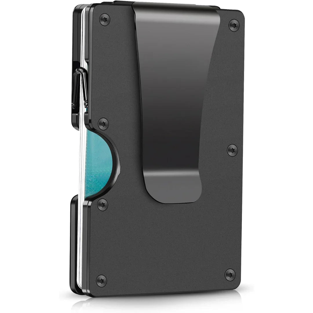 Schlanker Kartenhalter mit Geldclip – RFID-Schutz