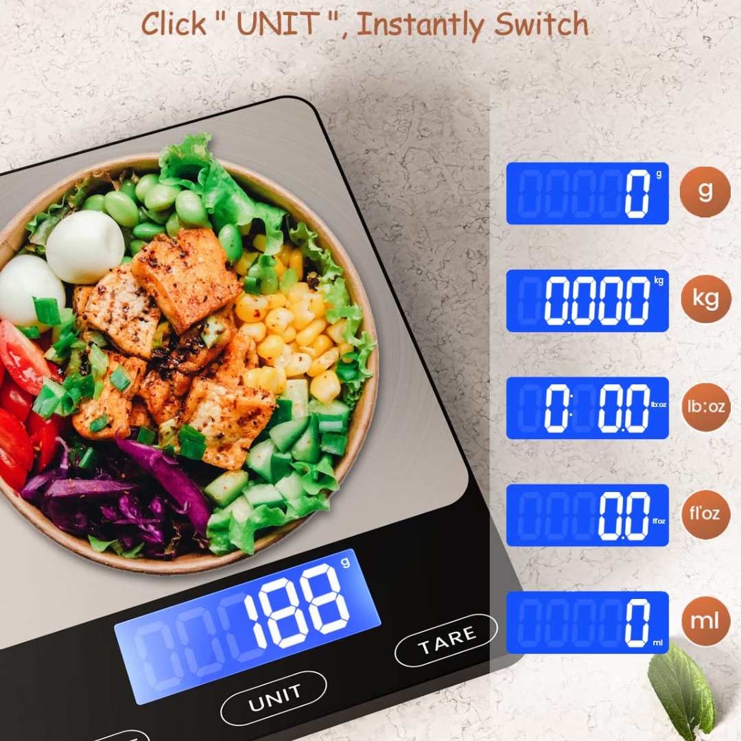 Digitale Küchenwaage mit LCD-Display – Bis 15 kg