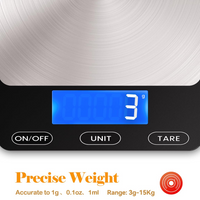 Digitale Küchenwaage mit LCD-Display – Bis 15 kg