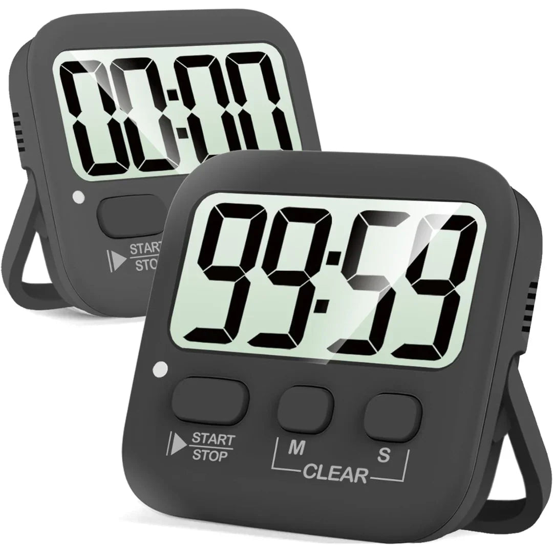 Digitaler Küchentimer mit großem Display – 2er-Set