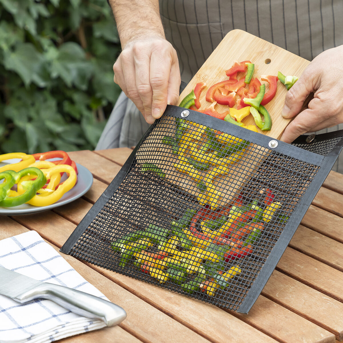 Antihaft-Grillbeutel 2er-Set – Gemüse und Meeresfrüchte einfach grillen