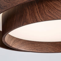 Holz-Deckenleuchte mit integrierter LED – Warmer Walnusston