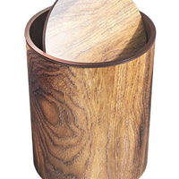 Mülleimer mit Schwingdeckel und Holzoptik