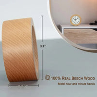 Lautloser Holz-Wecker mit LED-Nachtlicht