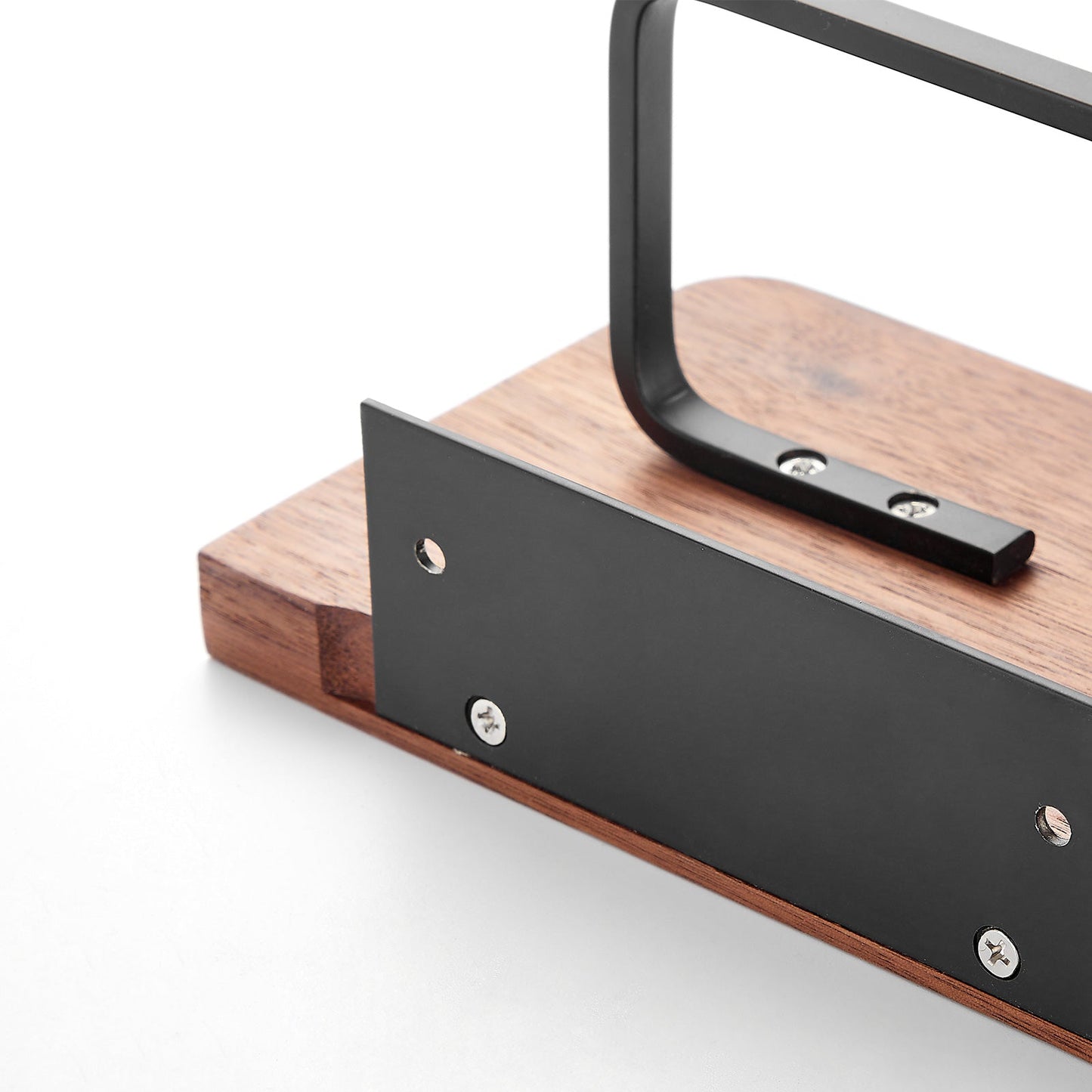 Toilettenpapierhalter aus Holz mit Ablage – Zur Wandmontage