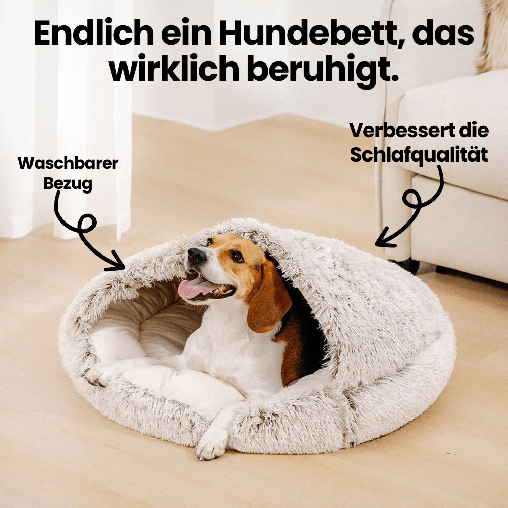 Haustierhöhle mit Kapuze – Gemütlicher Rückzugsort für Hunde und Katzen