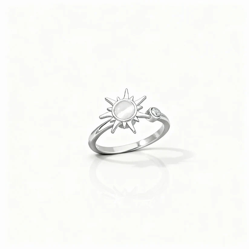 Verstellbarer Fidget-Ring – Drehband, polierter Edelstahl