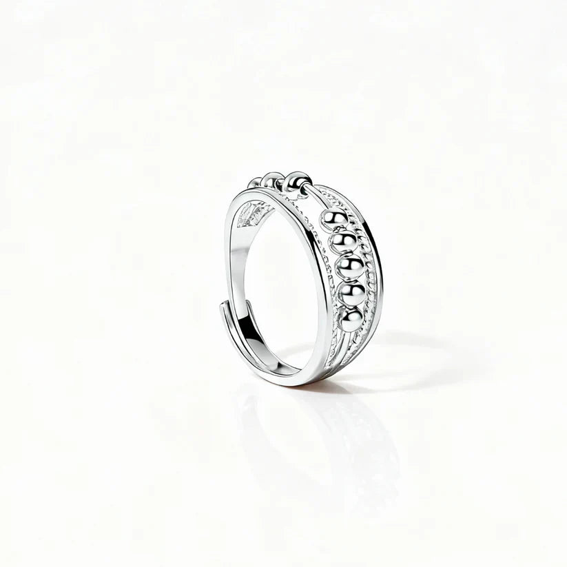 Verstellbarer Fidget-Ring – Drehband, polierter Edelstahl