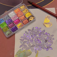 Perlglanz-Pigment-Set mit 10 Farben & Mischpalette
