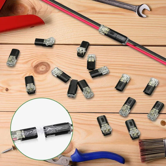 2-polige Schnellverbinder für Kabel – Ohne Abisolieren – 50-teiliges Set