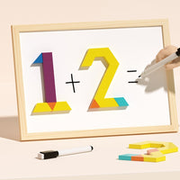 Magnetische Holzbausteine mit Musterkarten