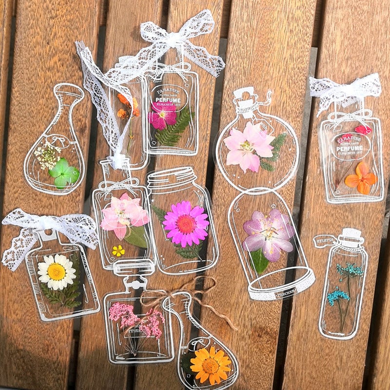 Trockenblumen-Lesezeichen-Set – 30 Stück mit Quaste