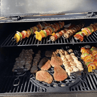 Grillspieß-Set mit Abstreifer (3er-Set)