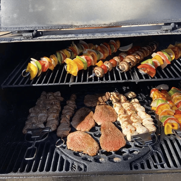 Grillspieß-Set mit Abstreifer (3er-Set)