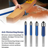 Bündiger Fräser-Set 4-teilig – Saubere Kanten auf jedem Material