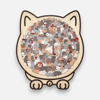 Holzpuzzle Katze – 135 Teile, katzenfömiges Brett