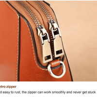 Kleine Crossbody-Tasche in Lederoptik mit mehreren Fächern – Verstellbarer Riemen