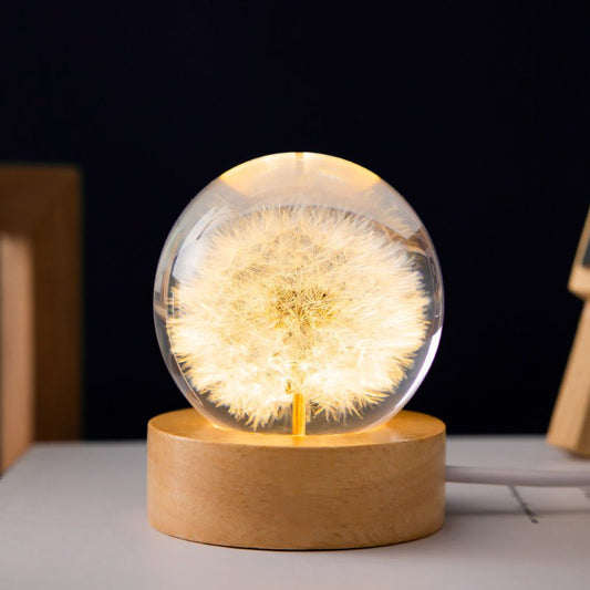 Kristall-Blumenlampe