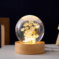 Kristall-Blumenlampe