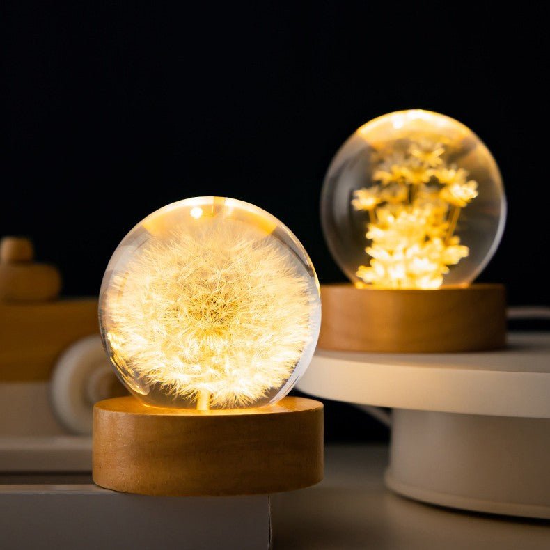 Kristall-Blumenlampe