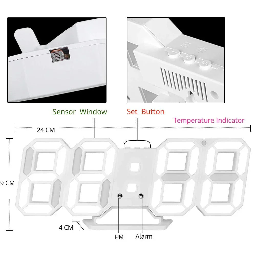 3D LED Wanduhr