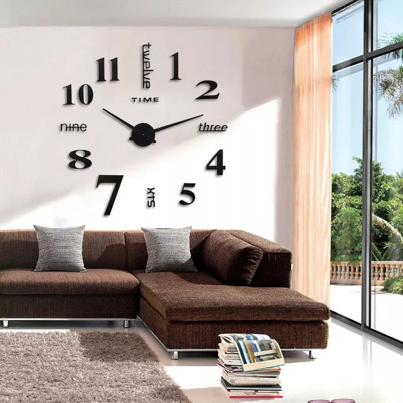 3D Wanduhr rahmenlos