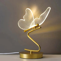 Schmetterling LED-Tischleuchte mit Acrylflügeln – Warmes Dekoratives Licht