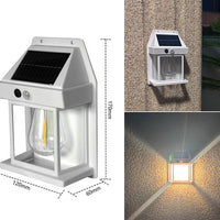Solar-Laternenwandleuchte mit Bewegungsmelder – 2er-Set
