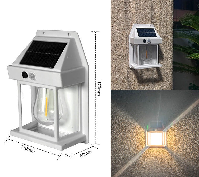 Solar-Laternenwandleuchte mit Bewegungsmelder – 2er-Set