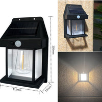 Solar-Laternenwandleuchte mit Bewegungsmelder – 2er-Set
